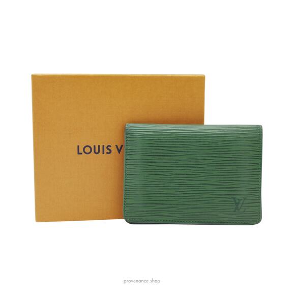 🔴 Louis Vuitton 2ID Wallet - Green Epi Leather - Picture 1 of 9